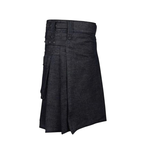 Active Men Denim Utility Kilt