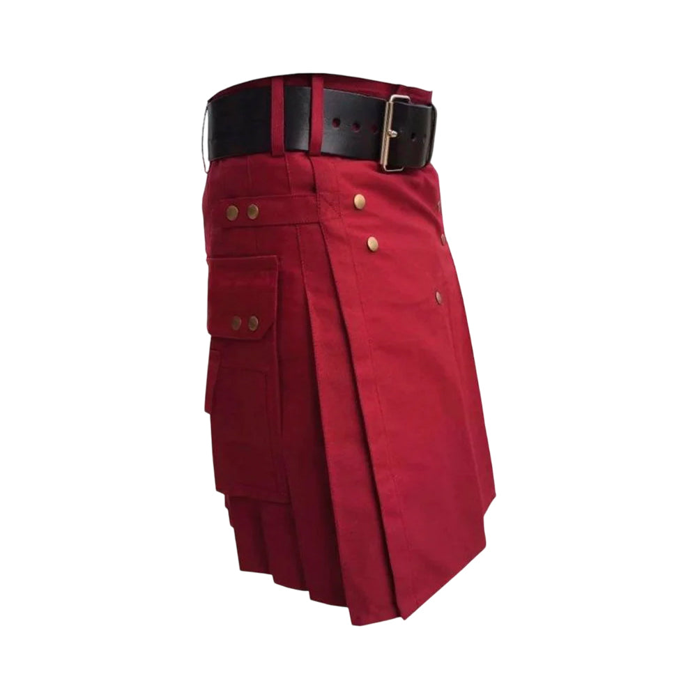 Classic Burgundy Utility Kilt
