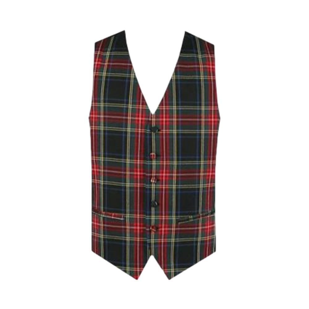 Tartan Vest Regular Fit With 5 Buttons