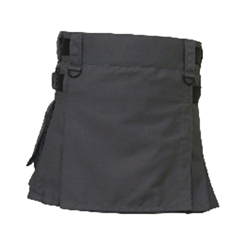 Women Gray color Leather Straps Utility Kilt