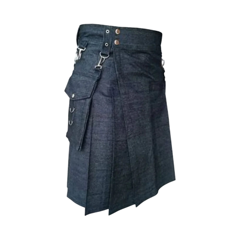 Indigo Blue Denim Kilt