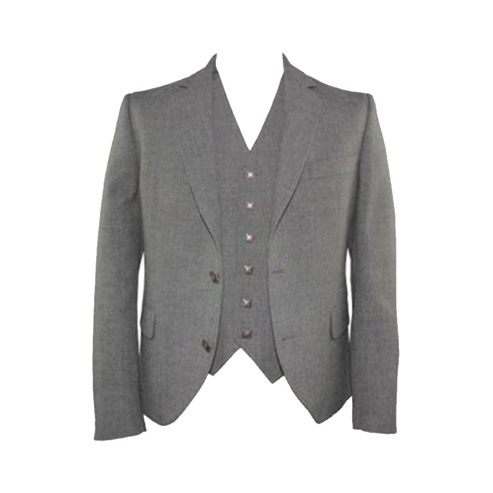 Tailored Grey Argyll and Waistcoat Set