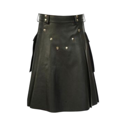 Handmade 100% Genune Leather Kilt