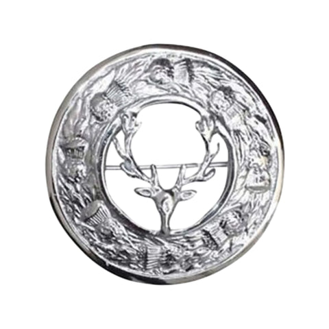 Ename Head Stag Kilt Brooch