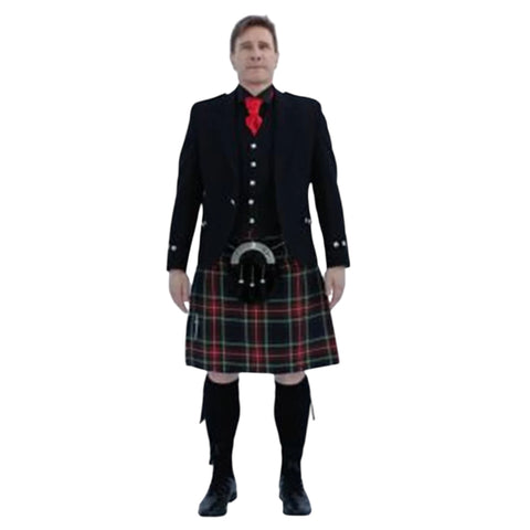 Robertson Red Modern Tartan Argyle Oufit