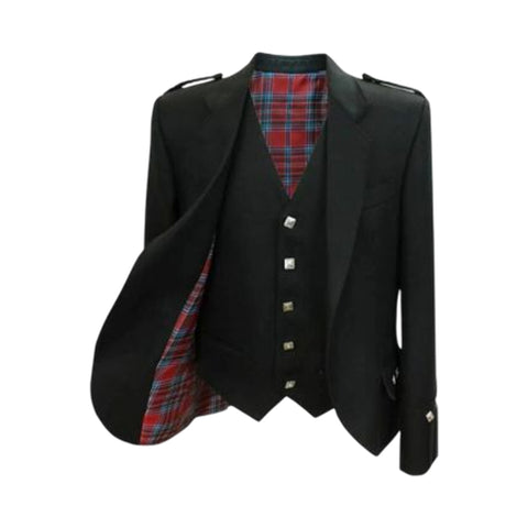 Argyll Kilt Jacket and Vest Lined with Tartan