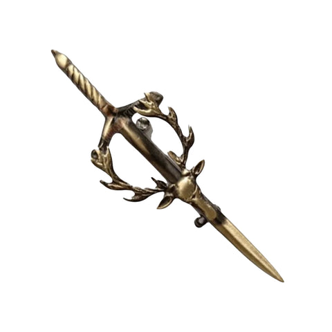 Antique Staghead Kilt Pin