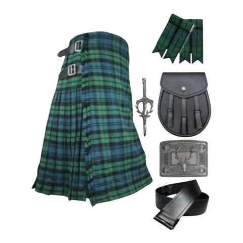 Campbel Tartan Kilt With Accessories
