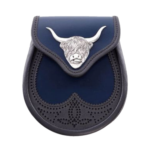 Navy Matt Highland Semi Dress Sporran