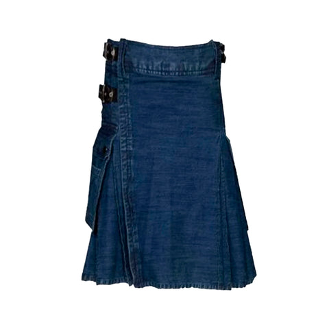 Dark Blue Denim Kilt