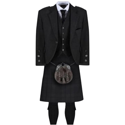 Black Isle Tartan Kilt with Morton Black Jacket Outfit