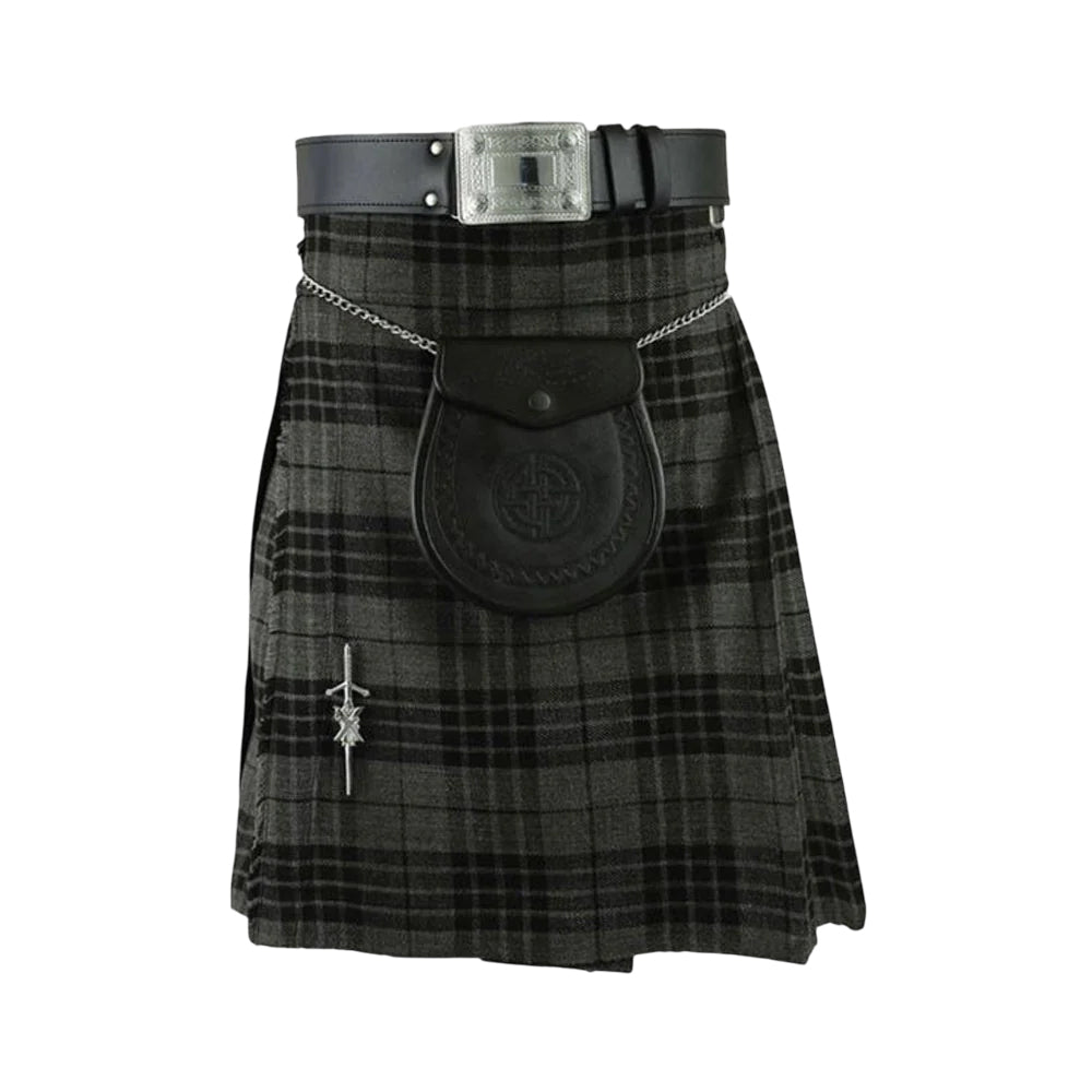 Grey Watch Tartan Scottish Traditional 8 Yards kilt