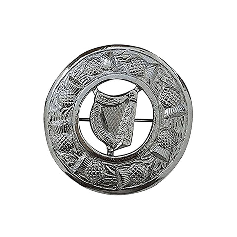 Irish Harp Kilt Brooch