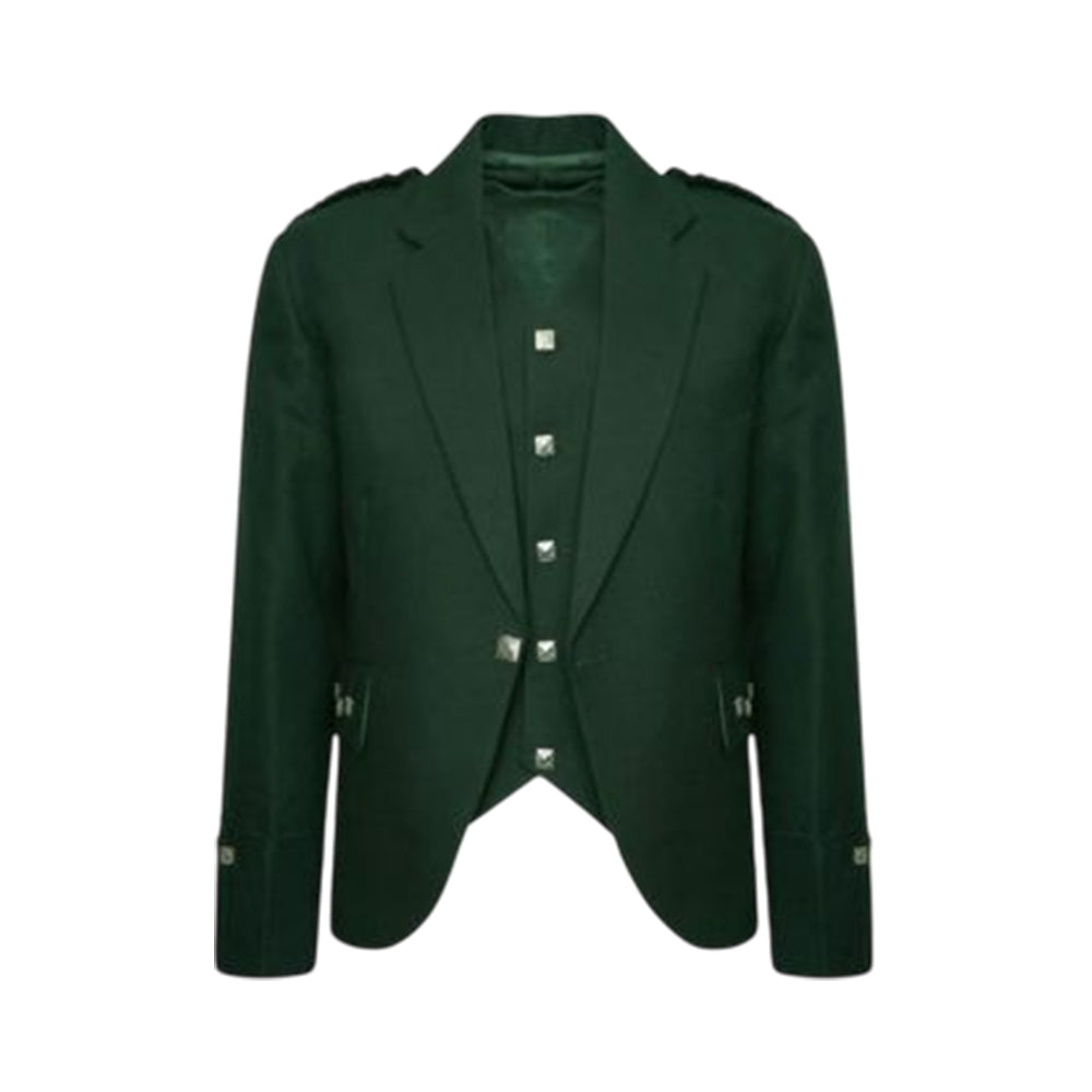 Green Argyll Jacket And Vest Made To Measure