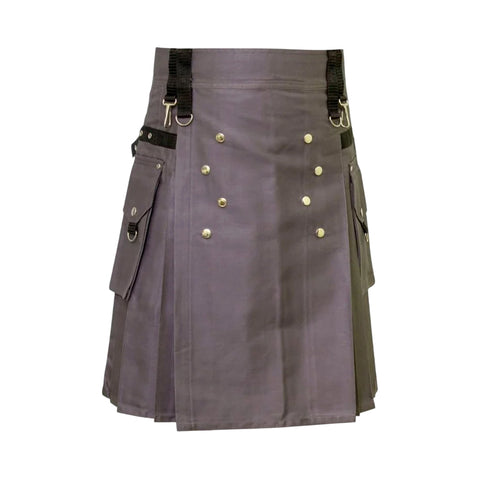 Scottish Active Men Grey Utility Sports Kilt