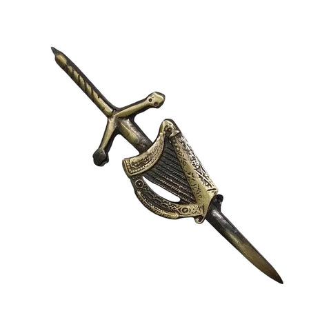 Antique Irish Harp Kilt Pin