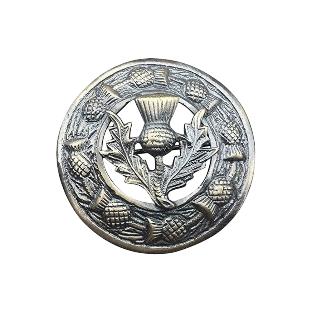 FLy Plaid Badge Brooch