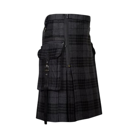 Gothic / Punk Rock Tartan Utility Kilt For Men
