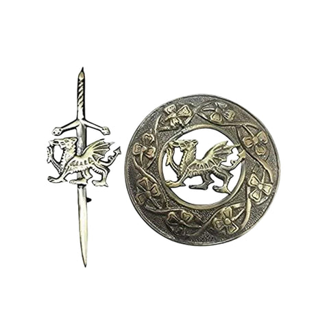 Scottish Lion Brooch with matching Kilt Pin