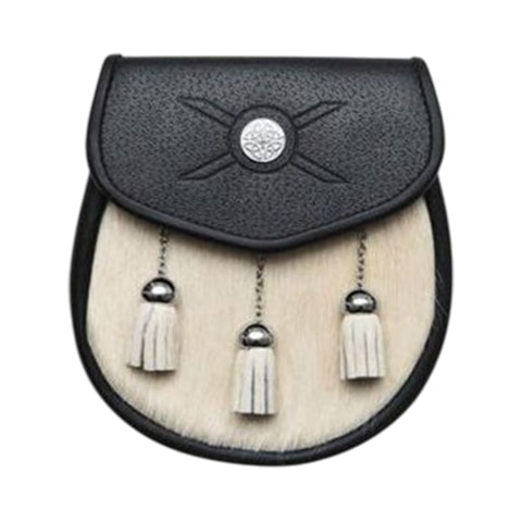 Semi Dress Natural Calfskin Embossed Cross And Stud Sporran