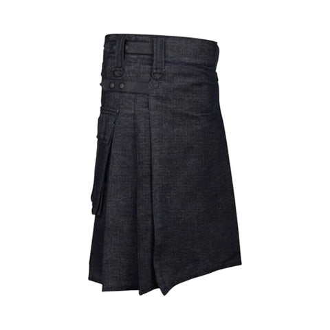 Active Men Denim Utility Kilt