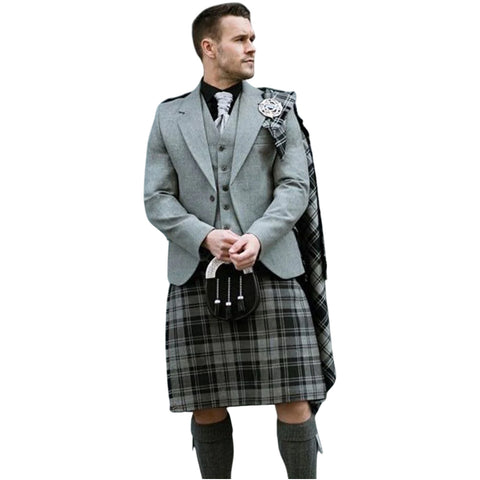 Douglas Grey Tartan Argyll Kilt Outfit