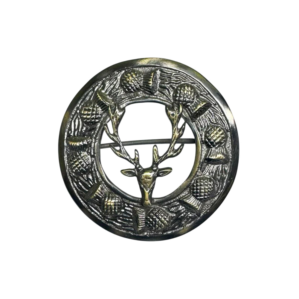 Antique Stag Head Brooch